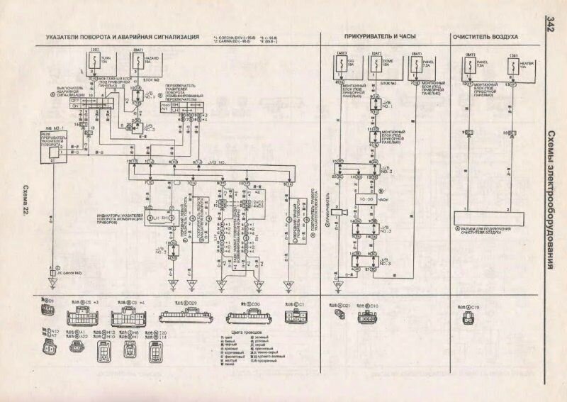 Электросхемы автомобиля тойота карина 2
